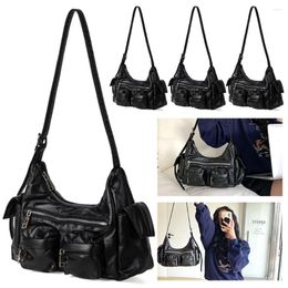 Bag Women Leather Tote Handbag Large Capacity Multi-Pocket Purse Versatile Top Handle Crossbody Hobo Girl Stylish