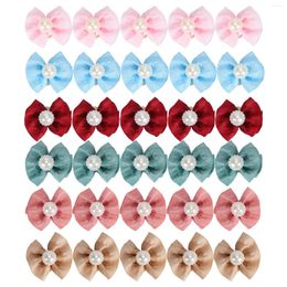 Dog Apparel Pet Hair Bows Grooming With Rubber Bands For Dogs/ Cat Party And Wedding Costume Supplies