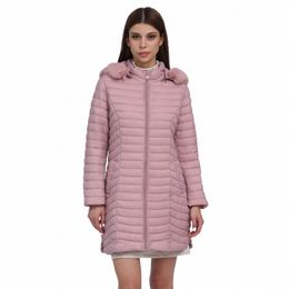 santelon Women Winter Lg Parkas With Fur Hooded Warm Ultralight Padded Puffer Jackets Casual Coats Lightweight Outerwear X9Fb#