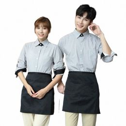 hotel Waiter Workwear Western Fast Food Uniform Catering Barbecue Hot Pot Restaurant Bread Baking Shop L V2sO#