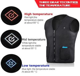 Motorcycle Vest Electric Battery Heating USB Sleeveless Winter Heated Outdoor Sport Jacket Unisex Cycling Racing Back Armor12869234