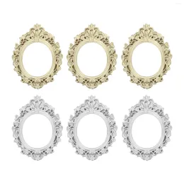 Frames 6 Pcs Simulation Po Frame Accessories Vintage Picture Paper DIY Crafts Making Materials Resin Jewellery Display Retro