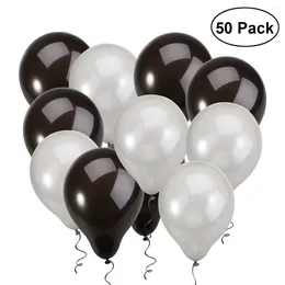 Party Decoration 50pcs 12 Inch Black White Round Latex Balloon Birthday Wedding Shower Holiday Supplies