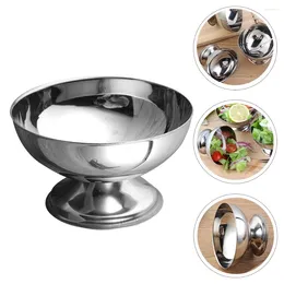 Dinnerware Sets Stainless Steel Dessert Cup Fruit Storage Bowl Holder Serving Utensils Household Tableware Flatware