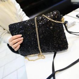 Shoulder Bags Women Ladies Glitter Sequins Handbag Sparkling Party Evening Envelope Clutch Bag Wallet Tote Purse Black Gold Silver