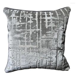 Pillow 2024 Silver Gray Geometric Cover Decorative Case Modern Simple Abstract Art Home Sofa Bed Coussin