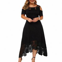 oversized Lg Dr for Women Clothing 2023 Summer Plus Size Elegant Vestidos Dr Female Party Black Formal Occas Dr S66Q#