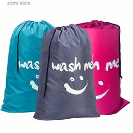 Other Home Storage Organization Nylon Laundry Bag Travel Bags Storage Organizer Pouch Hamper Wash Machine Washable Dirty Clothes Drawstring Bag Large Capacity Y24