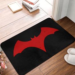 Carpets Distressed-Batwoman-Logo Doormat Rug Carpet Mat Footpad Bath Non-slip Toilet Balcony Parlour Durable Washable Cartoon