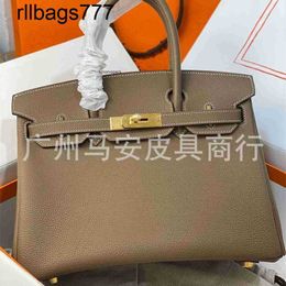 Handbags Designers Leather Bk Designer 2024 Classic Bag Manual Wax Line Litchi Pattern Luxury Large Capacity
