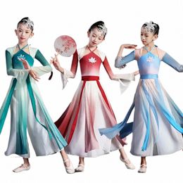 children's dance attire classical dance performance attire gauze clothing girl's Chinese fan dance l6pw#