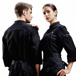 chef Coat Men Women Design KItchen Cook Jacket Unisex Restaurant Waiter Uniform Pastry Bakery Clothes m17I#