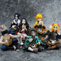 Anime Manga Cartoon Demon Anime Kamado Nezuko Kochou Shinobu Action Figure Kimetsu no Yaiba Tsuyuri Kanawo Statue Model Doll Gift 24329