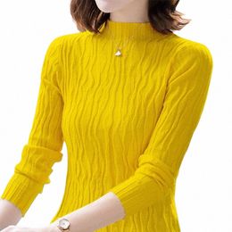 fi Turtleneck Knitted Solid Color All-match Sweater Women's Clothing 2022 Autumn New Casual Pullovers Loose Korean Tops G45P#