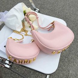 Designer bag 2024 Handbags High end Small for Women Western Versatile Underarm Saddle Personalised Chain Single Shoulder Crossbody
