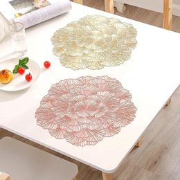 Table Mats Placemat PVC Washable For Dining Decor Mat Non-slip Set In Kitchen Accessories Cup Wine Pad