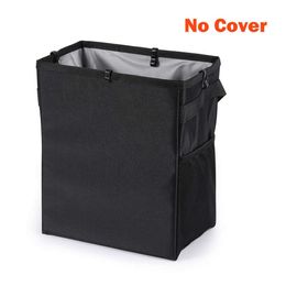 Upgrade Waterproof Car Trash Can Bin Automobiles Interior Organiser Garbage Dump For Trash Can Cars Storage Pockets Closeable Portable