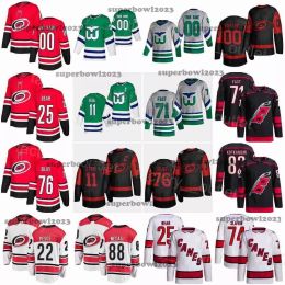 Carolina Hockey''''hurricanes Reverse Retro 74 Jaccob Slavin Jersey 76 Brady Skjei 88 Martin Necas 11 Staal 71 Jesper Fast Ethan Bear Jesperi