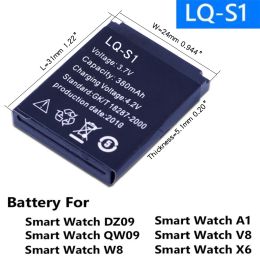 Durable Smart Watch Battery 1Pcs LQ-S1 AB-S1 3.7V 380mAh lithium Rechargeable Battery For Smart Watch DZ09 W8 A1 T8 X6 QW09