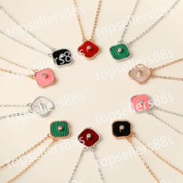 Classic Fashion Pendant Necklaces for women Elegant cz Four Leaf Clover locket diamond Necklace Highly Quality Choker chains Desig292f