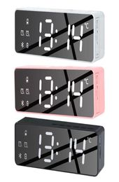 Fashion Wireless Bluetooth Speakers MP3 Alarm Clock Smartphone LED 1400mAh V5.0 Stereo Home o Bass Indoor Bluetooth Speaker5205915