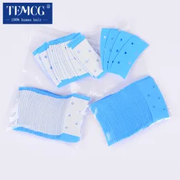 Sticks 36pcs/lot Strong Transparent Blue Double Sided Adhesive WIth Small Holes Waterproof Wig Toupee Hair Piece Tape