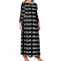 your Image Customised Dr Custom Made Design Street Wear Bohemia Dres Lg Sleeve Vintage Maxi Dr Plus Size Vestidos e0P1#