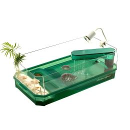 Terrariums Area Feed Reptile Rainforest Breed Tank Turtle Swim Habitat Landscaping Simulation Container House Detachable