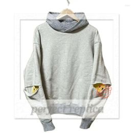 Kapital Men's Hoodies Kountry Smilie Patch Reversible Two Sided Smiling Hoodie Sweater 883