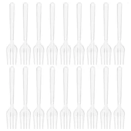 Disposable Flatware 100pcs Home Plastic Forks Utensils Convenient Party