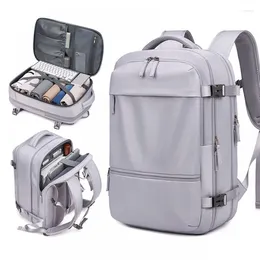 Backpack -border Multi-functional Women's Scalable Large Capacity Waterproof Outdoor Leisure Business Trip Travel