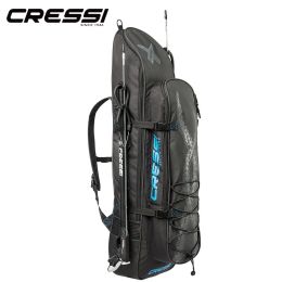 Bags Cressi Fishing Freediving Fin Bag Backpack for Spearfishing Equipment Waterproof Scuba Long Blade Piovra