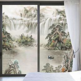 Window Stickers Static Cling Privacy Film Scenery Decorative Frosted Films Customised Size Coverings