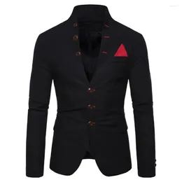 Men's Suits Men Sl-im Fits Social Blazer Spring Autumn Fashion Solid Wedding Dress Jacket Casual Business Male Suit Gentle