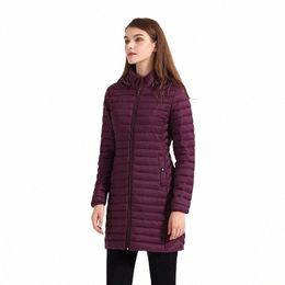 santelon Women Soild Loose Lg Parka Coat With Hood Female Warm Outdoor Padded Cott Clothes Ultralight Portable Outwear n4w2#