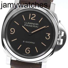 Watch Mens Designer Base Paneraii Pam00914 8 Days Black Dial Hand Winding Men's Luxury Full Stainless Steel Waterproof Wristwatches High Quality