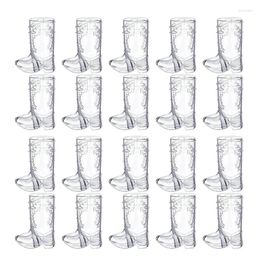 Disposable Cups Straws 20 Count Clear Plastic S Glass Fun Cowboy Boot Little