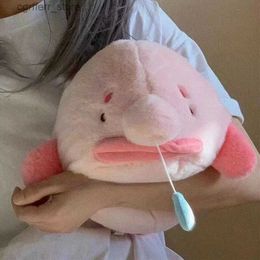 Stuffed Plush Animals Red Nose Fish Runny Blobfish Plush Toy Clownfish Pull Wire Stuffed Doll Cartoon Sea Ocean Animal Boy Girl Birthday Gift240327