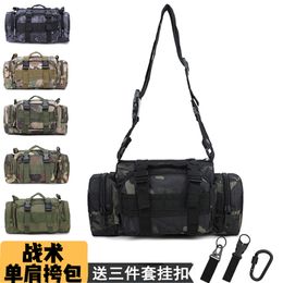 Single shoulder bag outdoor cycling sports waist bag functional road bag multifunctional canvas crossbody handheld camera bag camouflage