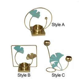 Candle Holders Tealight Holder Leaf Ornament Stand Candleholder Centrepiece For Living Room Party Bedroom Bar Decor