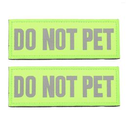 Dog Collars 2 Pcs Service Not Pet Puppy Harness Patches Adhesive Vest Sticker Tank Tops Reflective