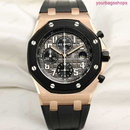 AP Wristwatch Collection Royal Oak Offshore Series 18K Rose Gold Timing Automatic Mechanical Mens Watch Second hand Watch Mens Luxury Watch 25940