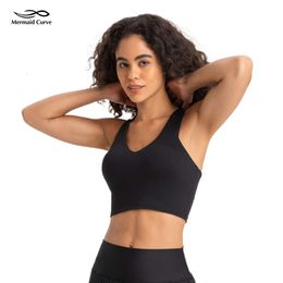 Lu Align New Curve Tanks Outdoor Mermaid Sports Bra Leisure with Chest Cushion Racerback Tank Top High Strength Uplift Yoga Top Lemon Sports 2024