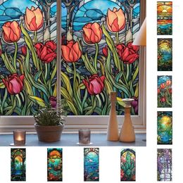 Window Stickers Sticker Decal Colourful Vintage Glass Film A Charming For Kitchen Bedroom Home Decor Transform