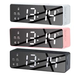 Fashion Wireless Bluetooth Speakers MP3 Alarm Clock Smartphone LED 1400mAh V5.0 Stereo Home o Bass Indoor Bluetooth Speaker9389787