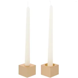 Candle Holders 1 Set Rustic Metal Candlestick Holder With Candles Modern For Table Centerpiece