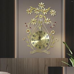 Wall Clocks Metal Clock Non Ticking Bathroom Battery Operated Dorm Hanging Drop Delivery Home Garden Decor Dhxgx