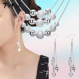 Necklace Earrings Set 925 Sterling Silver Needle Trendy Jewellery For Women Anniversary Gift Fashion Wholesale