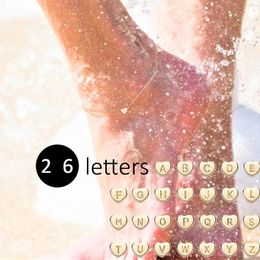 Anklets 26 Letter Surname Love Set Zircon Layered Women's Stainless Steel Gold Plated Fashion Style Low Allergy Jewellery Gift Feet Chain