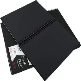 Black Card Book A4 120 Pages Paper Inner Page Coil Graffiti A3 Po Album DIY Sketchbook Notebook 240415